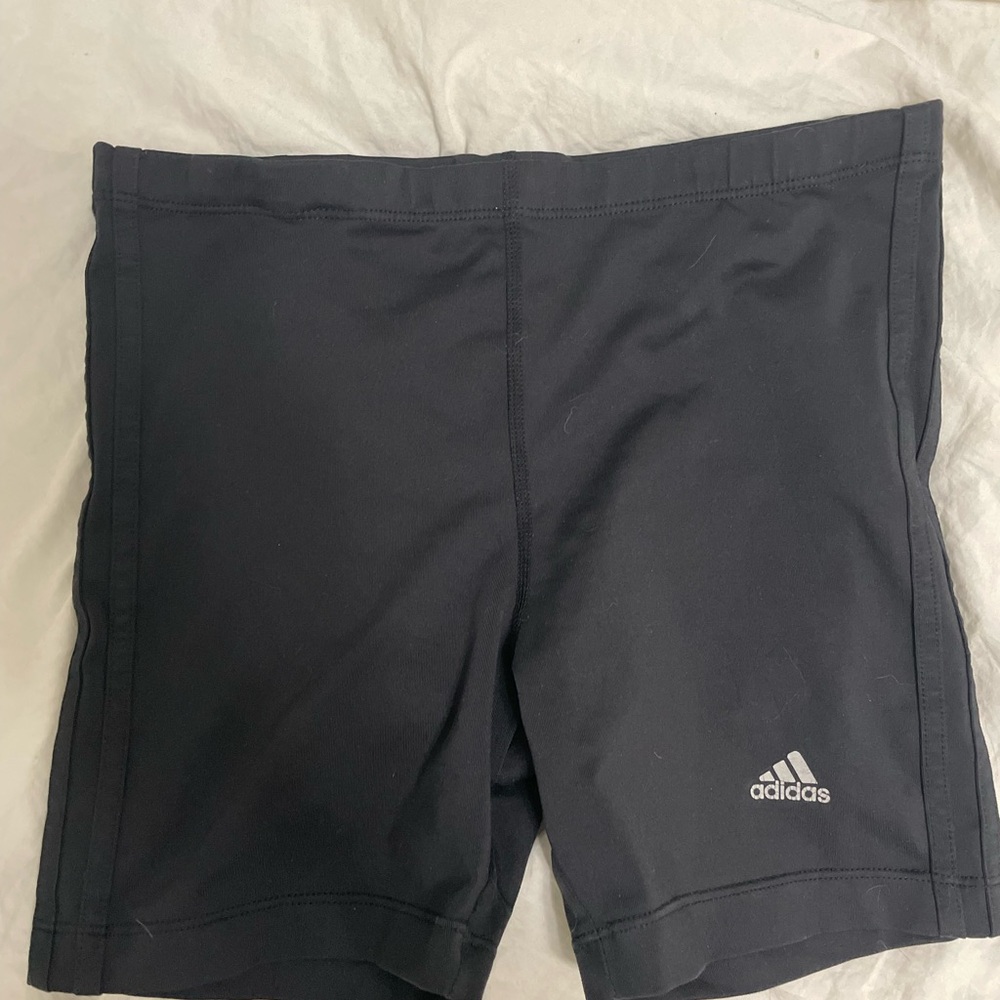 adidas Black Performance Bike Shorts with Subtle Logo